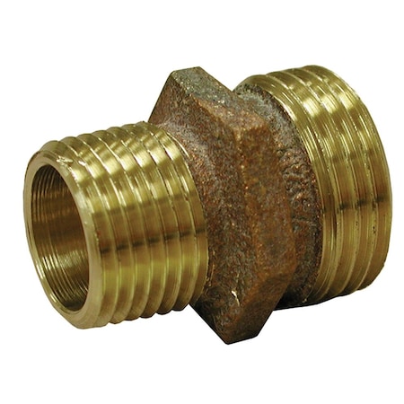 JONES STEPHENS 3/4 in. x 1/2 in. Brass Garden Hose Fitting, Male Hose To Male Pipe G20002